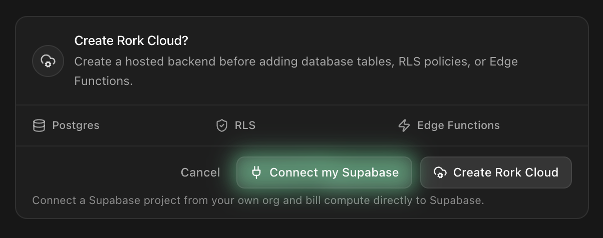 Connect a Supabase project from your own org
